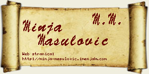 Minja Mašulović vizit kartica